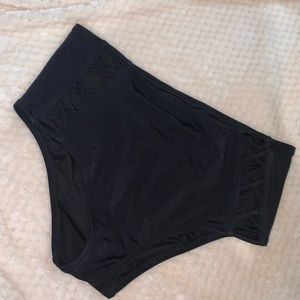 Black High Wasted Bikini Bottoms